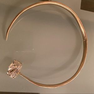 Alexis Bittar golden choker with a large crystal